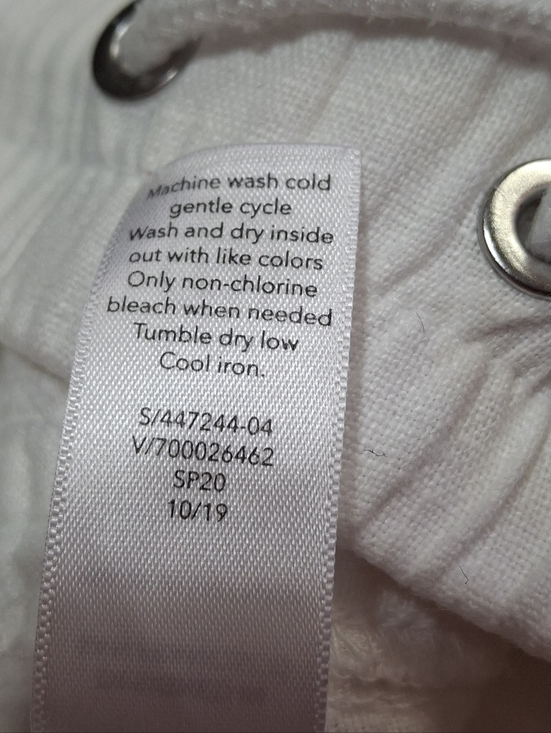 Athleta Cabo Linen Wide Leg Pull-On White Comfy Pants Style 447244  Women Size 6 - Picture 16 of 16